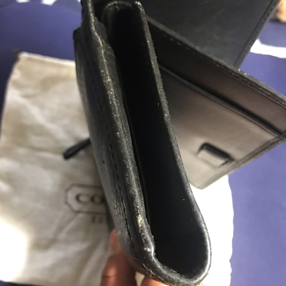 Black Coach Trifold Wallet - Picture 5 of 5